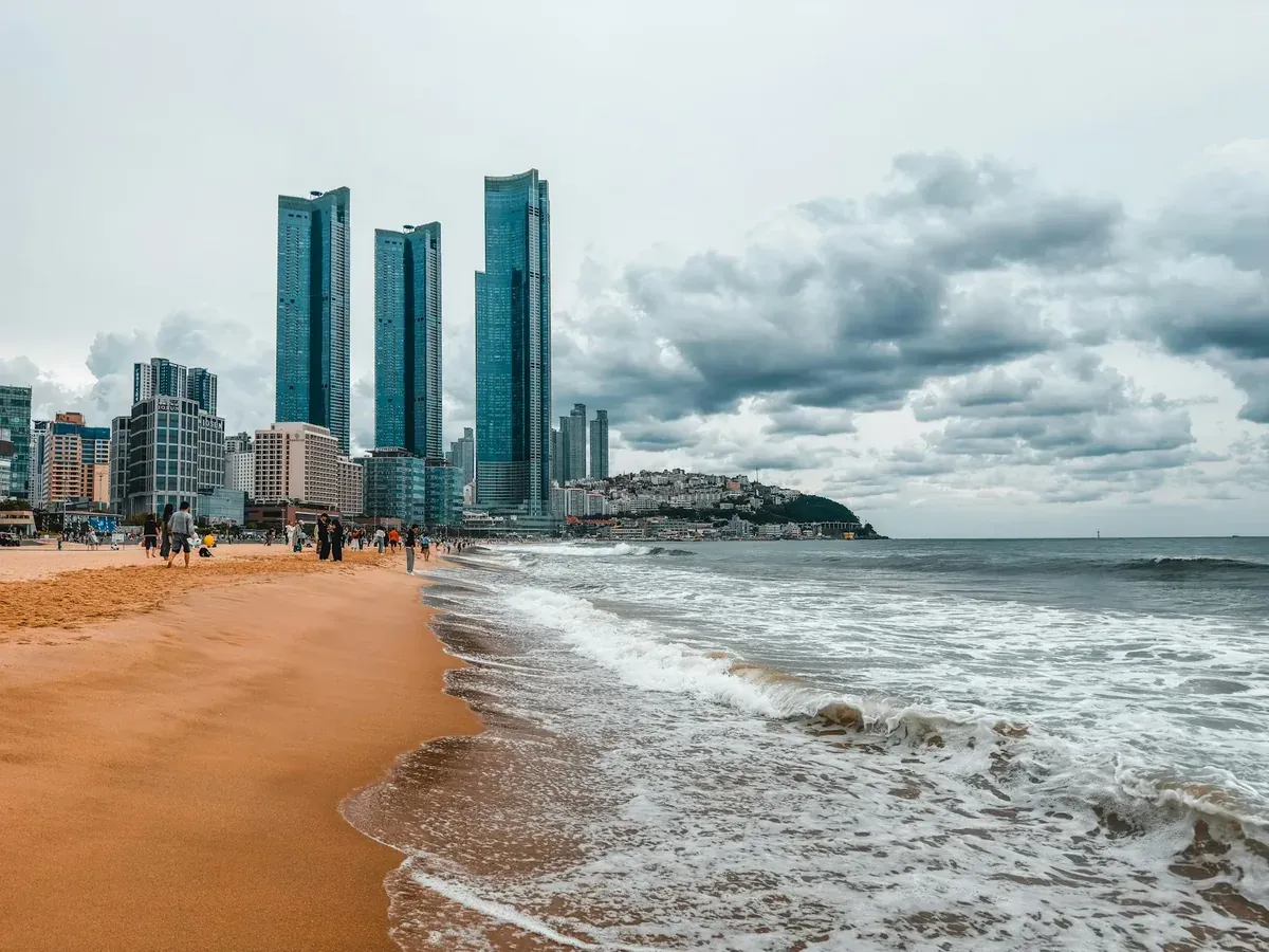 People walking on Gwangalli Beach